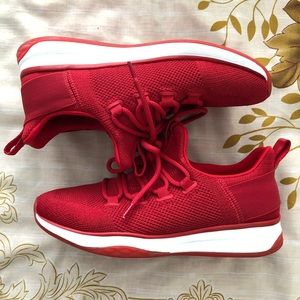 Red sneakers